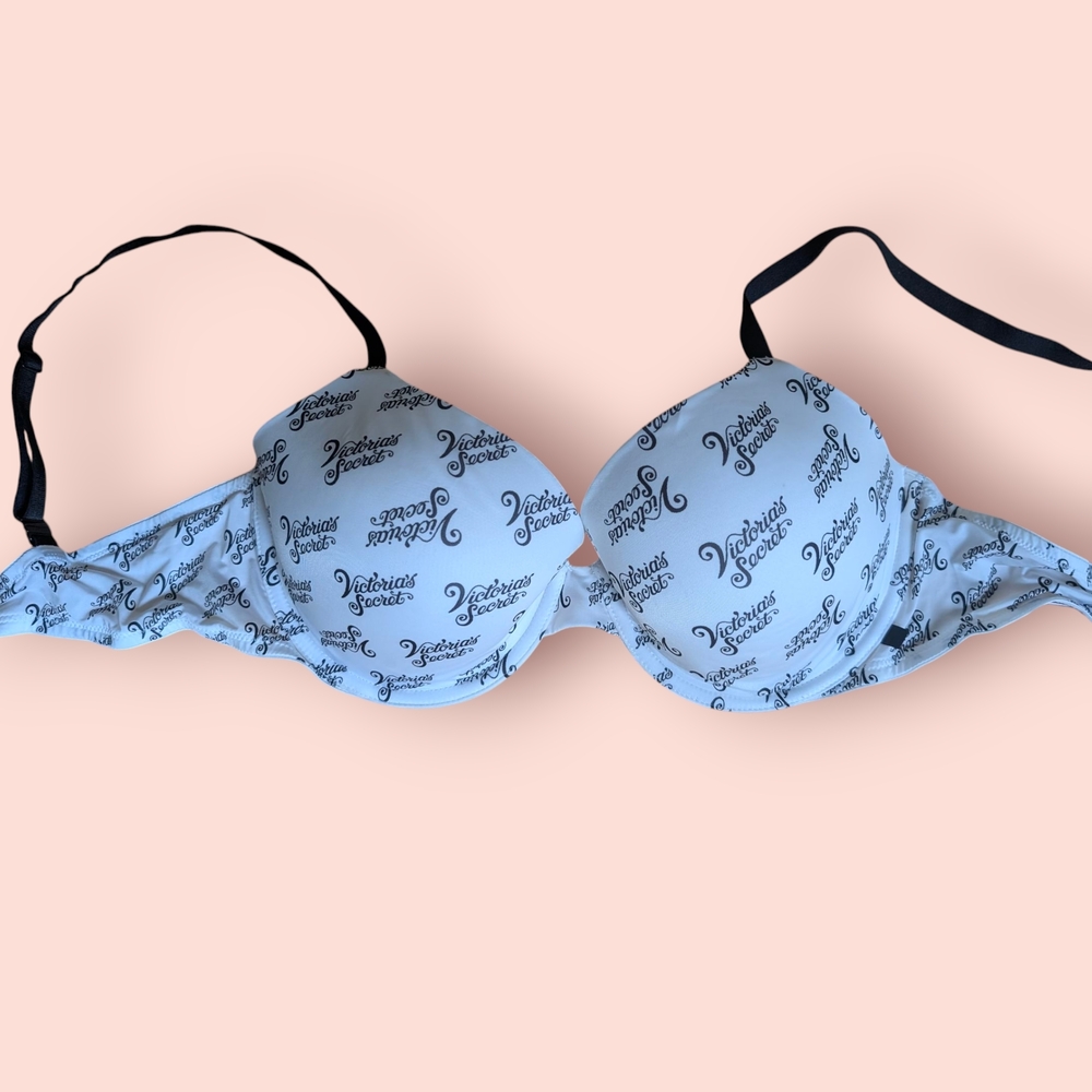 Victoria's Secret Black and White Logo Bra